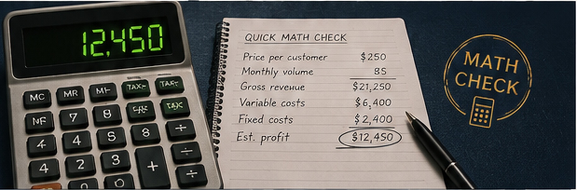 Calculator and business math notes