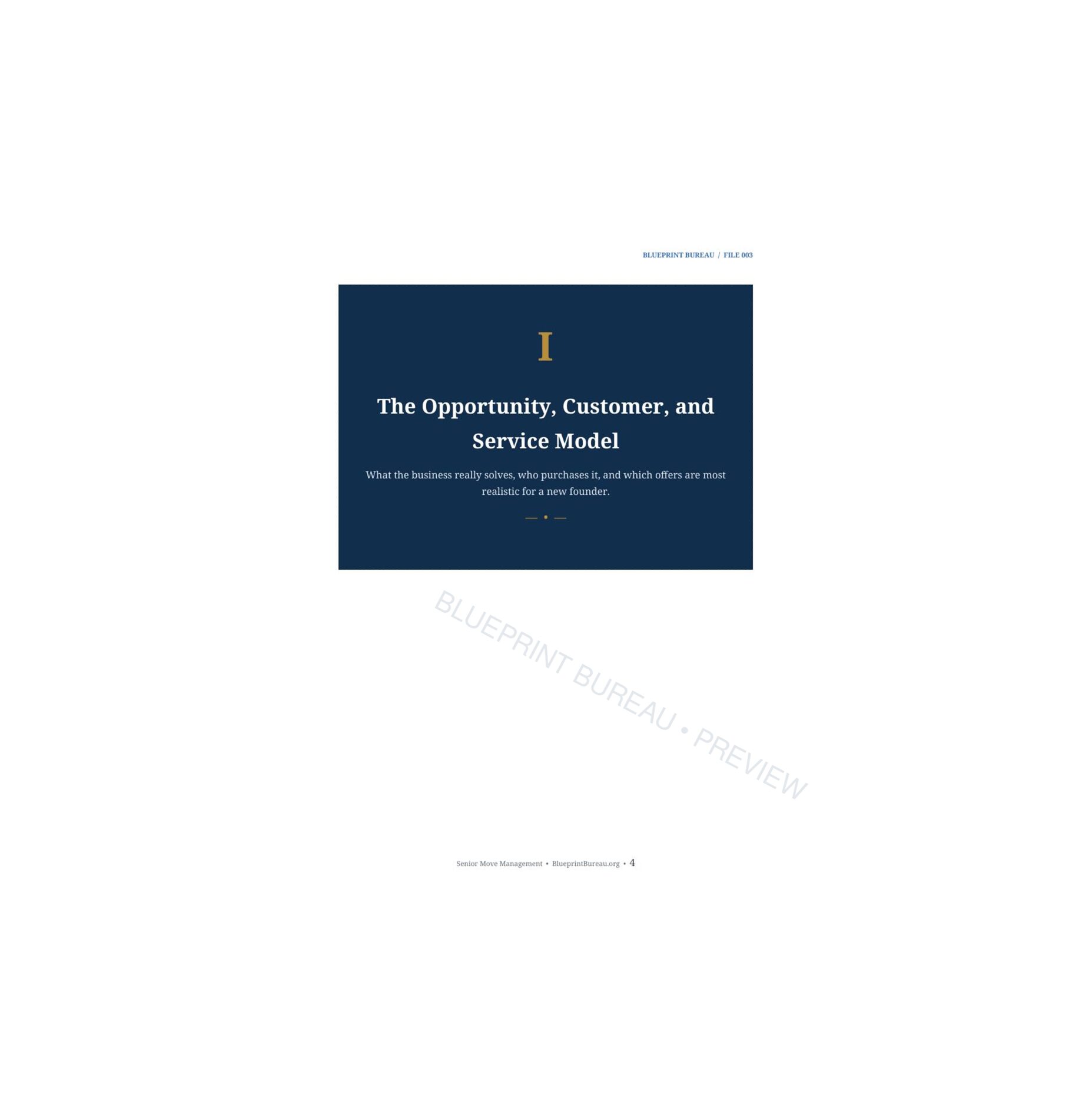 Senior Move Management contents preview